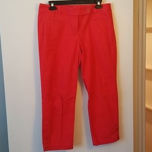 Red Crop Pants